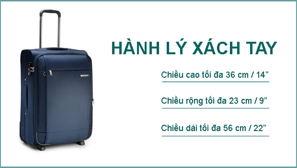 Tiêu chuẩn hành lý Xách tay khi đi máy bay